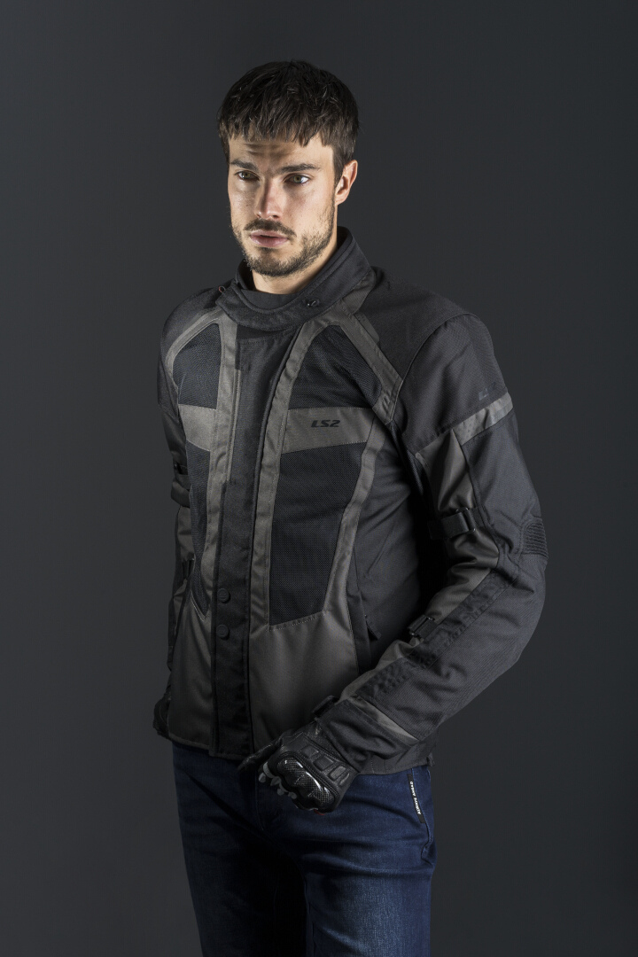 LS2 Scout waterproof Motorcycle Textile Jacket black/dark grey 3XL Figure 5