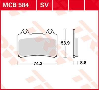 TRW Lucas Sinterbelag MCB584SV Figur 1