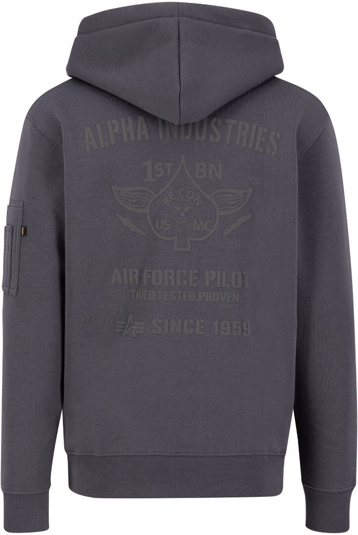 Alpha Industries Air Force パーカー ダークグレー 3XL 図2