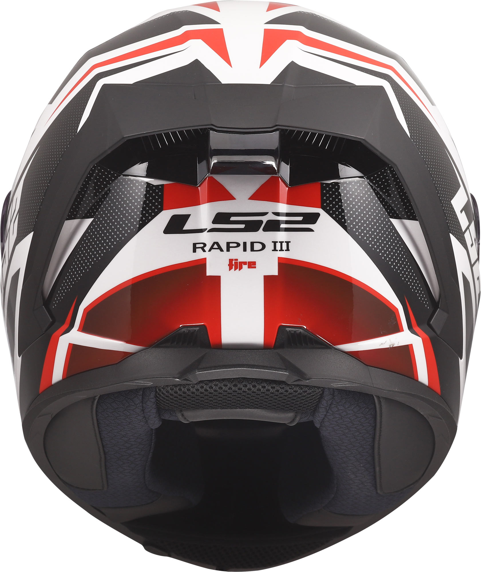 LS2 FF820 Rapid III Xtrem Elmetto bianco/nero/rosso L (59/60) Figura 4
