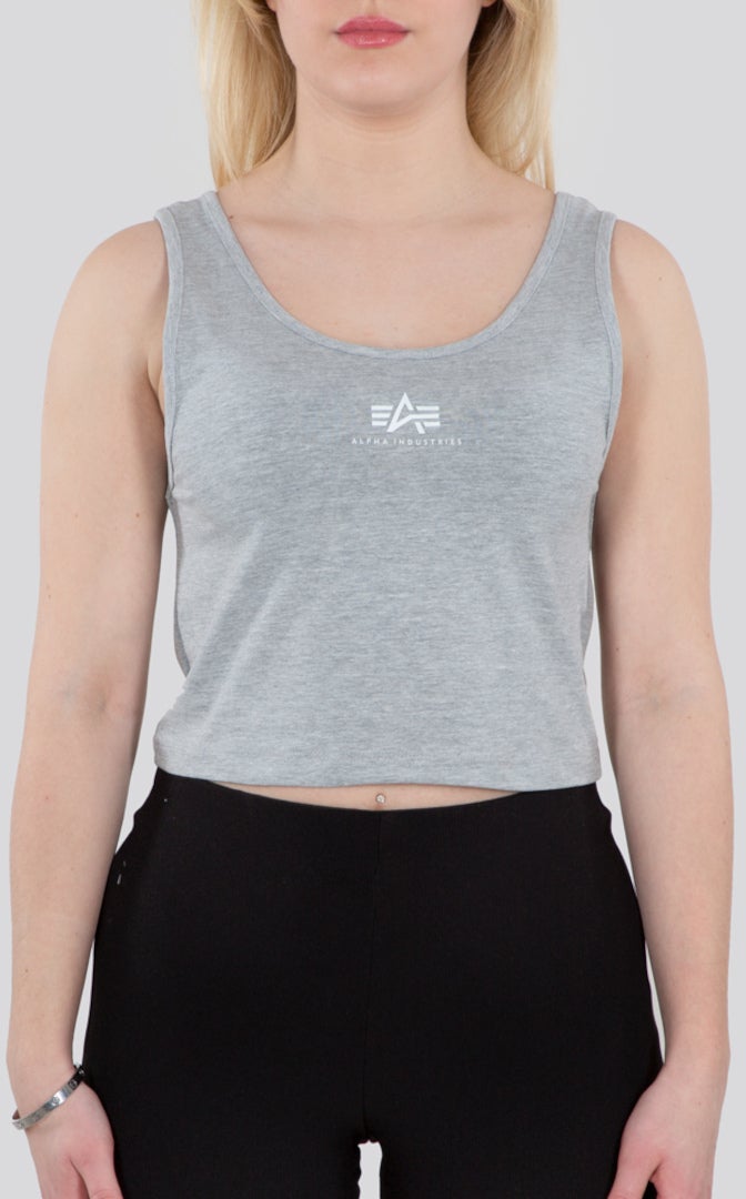 Alpha Industries Basic Crop SL Débardeur dames gris XL Figure 2