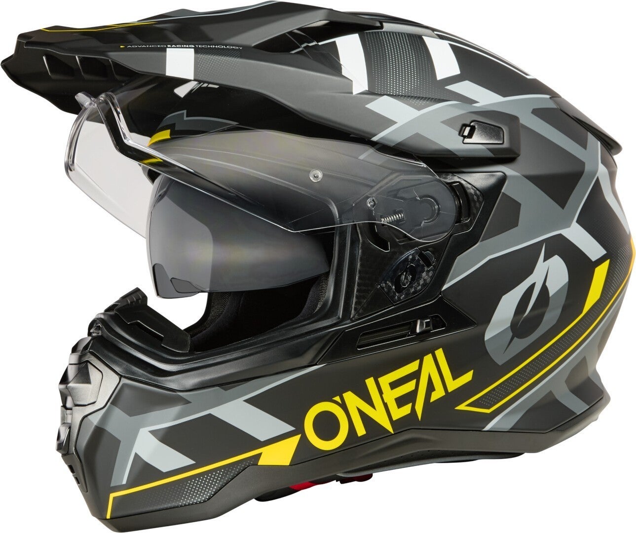 Oneal D-SRS Square V.25 Motocross hjelm sort mat/grå/neon-gul 2XL Figur 8