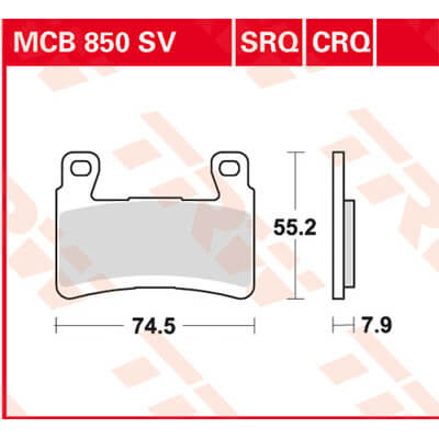TRW Lucas Sinterbelag MCB850SV Figur 1