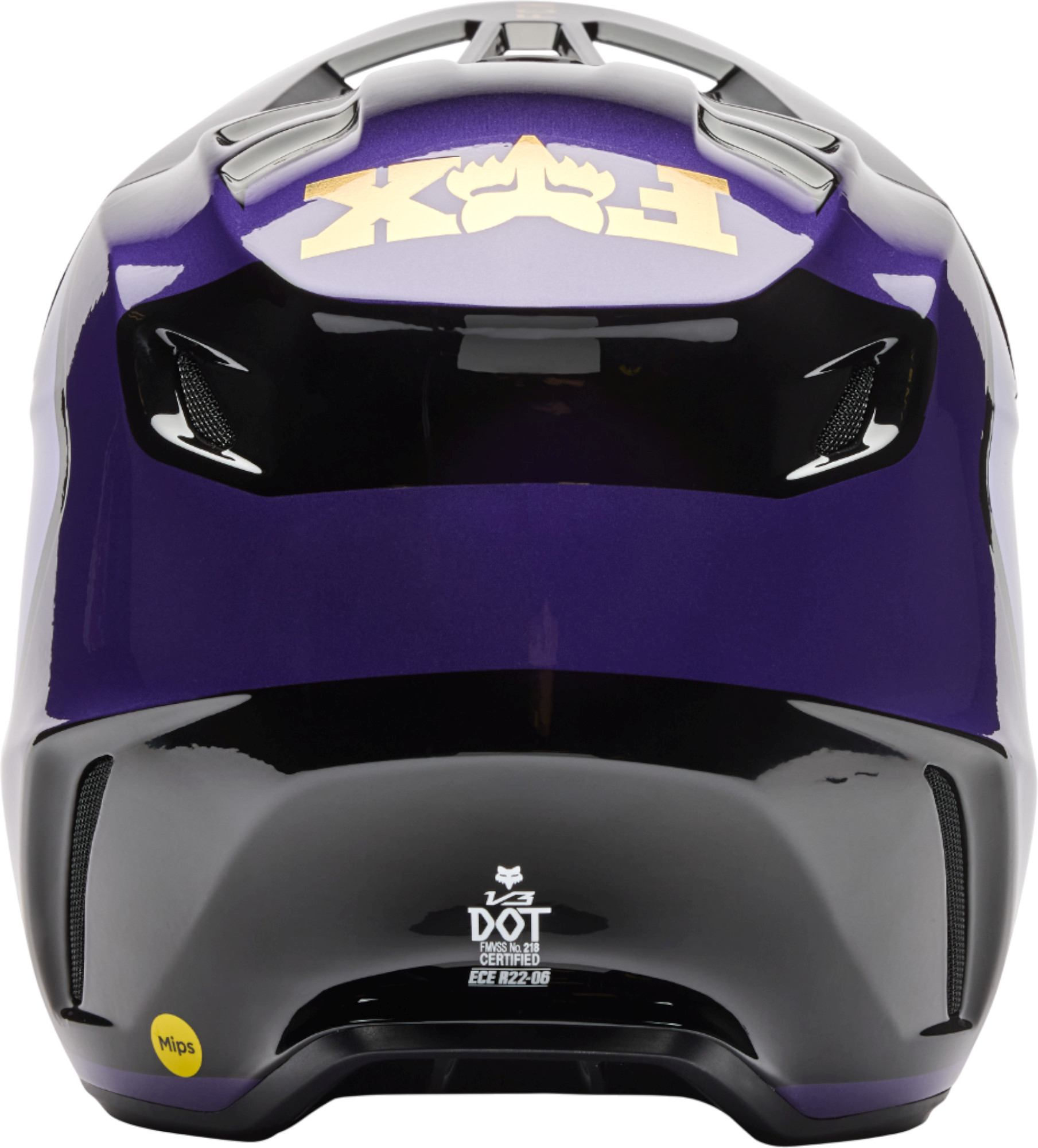 FOX V3 Drip Motocross hjälm Svart/lila XS (53/54) Figur 5