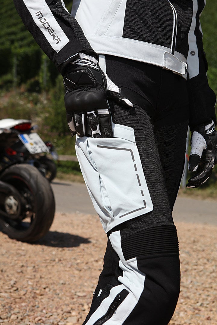 Modeka Khao Air Damer Motorcykel Tekstil Bukser Sort/lysegrå Short 20 Figur 3