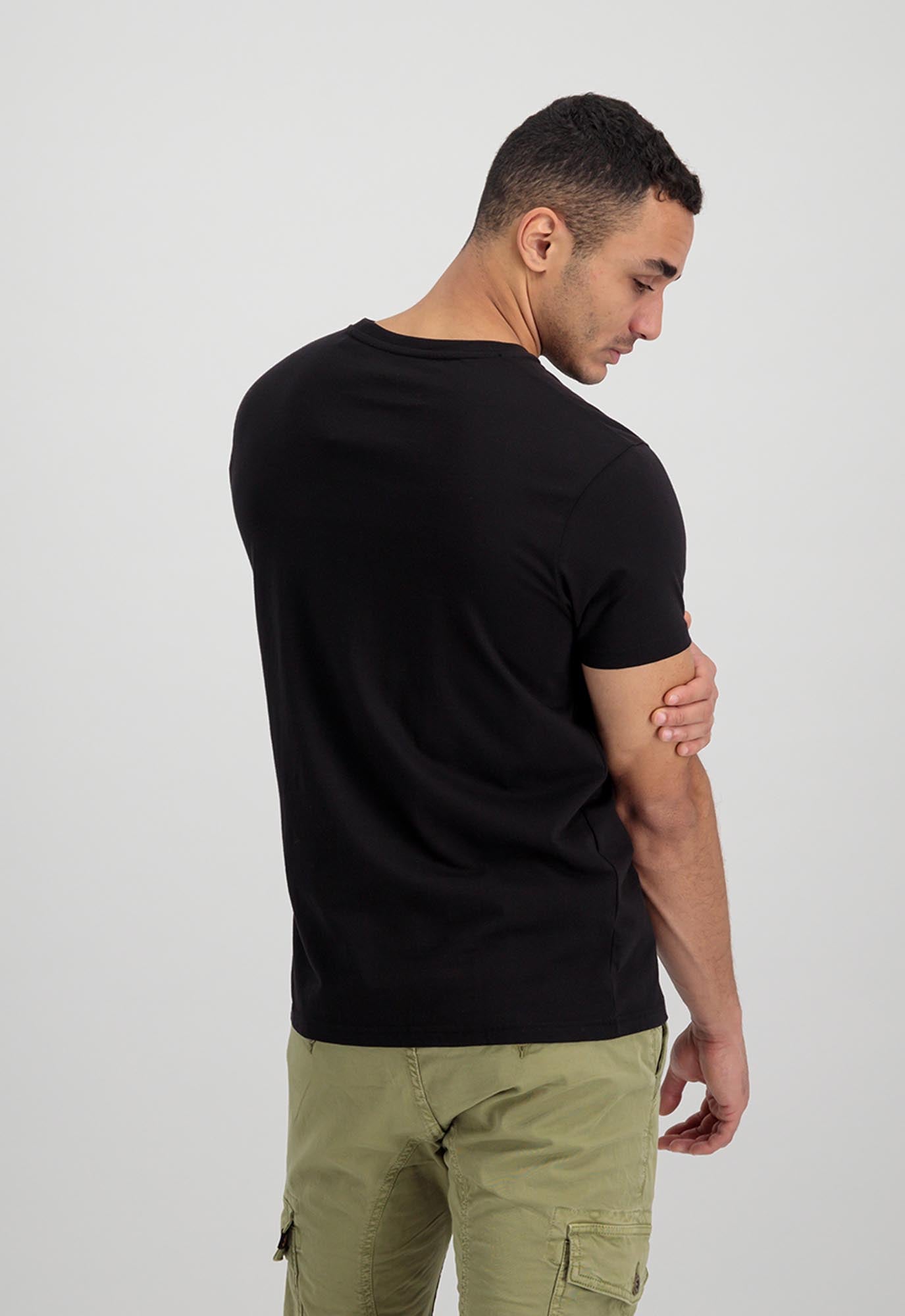 Alpha Industries Basic Foil Print Tricou negru/galben 3XL Figura 4