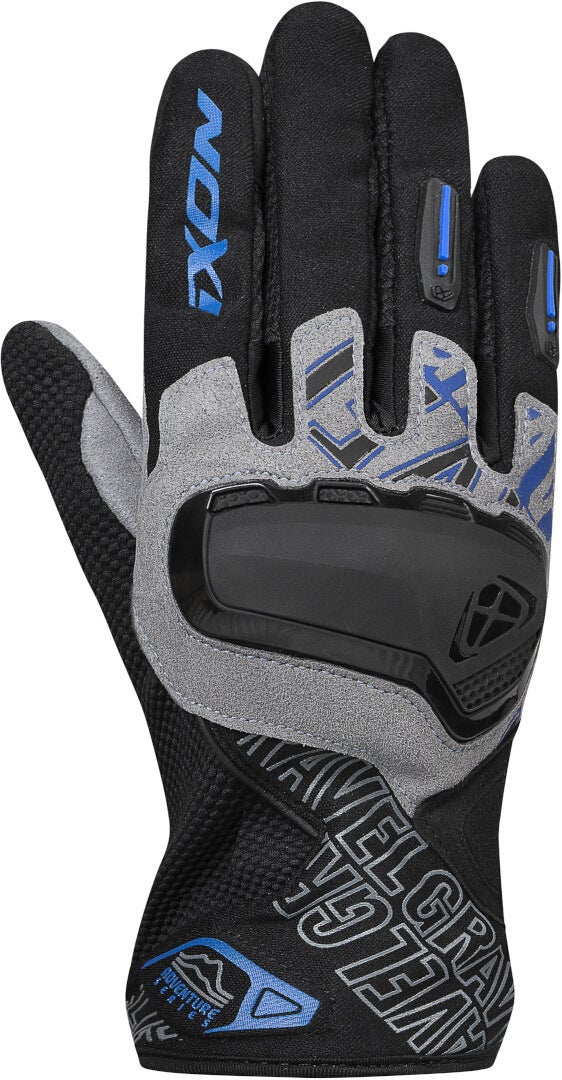 Ixon Gravel Motorradhandschuhe schwarz/grau/blau M Abbildung 1