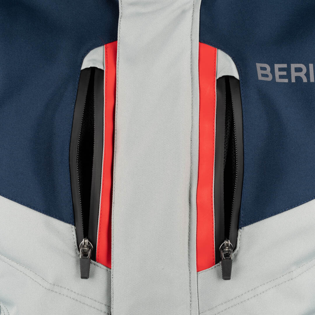 Bering Siberia waterproof Motorcycle Textile Jacket grey/blue/red XL Figure 4