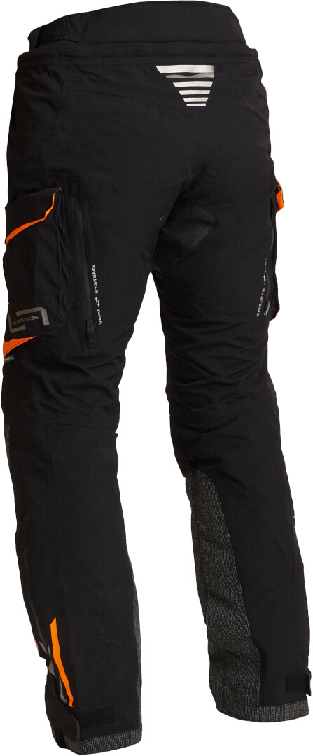 Lindstrands Sunne pantaloni impermeabili pentru textile de motocicletă Negru/Portocaliu 48 L32 Figura 2