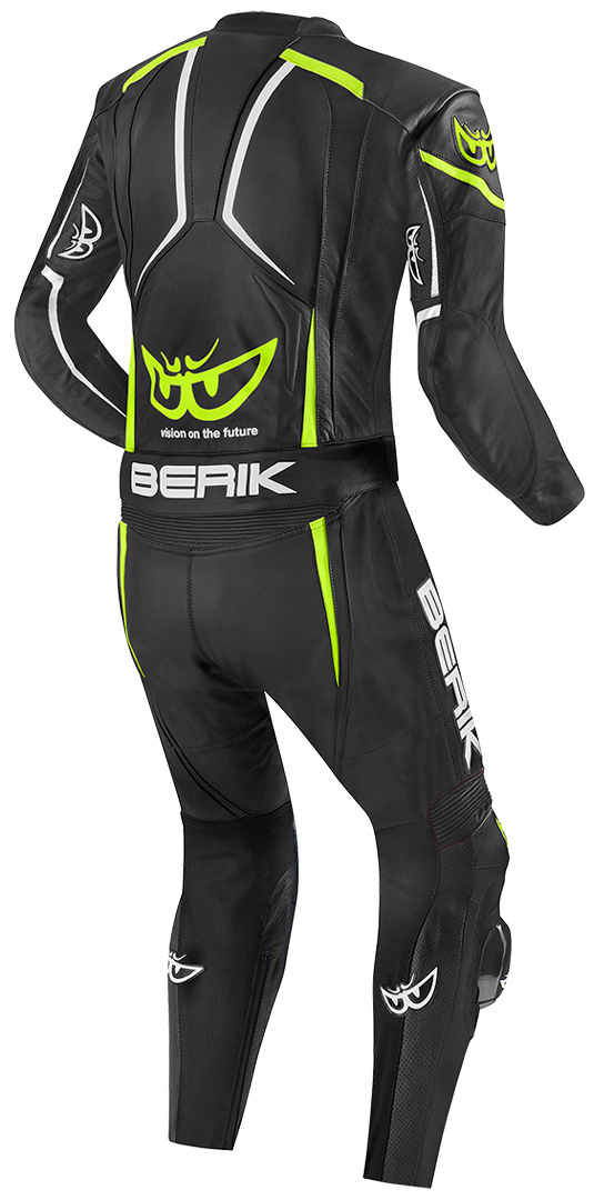 Berik Ascari Pro Two Piece Motorcycle Leather Suit black/white/yellow 58 Figure 2