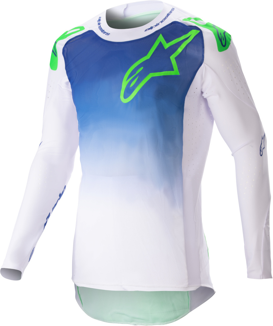 Alpinestars Supertech Risen Motorcross jersey blauw/wit M Figuur 1