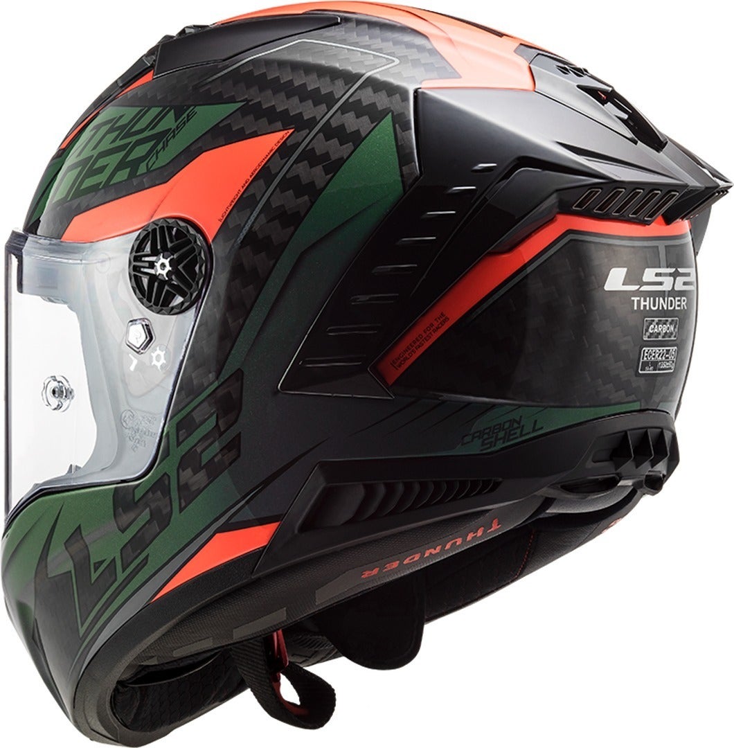 LS2 FF805 Thunder Chase Carbon Casco verde/nero/arancione XL (61/62) Figura 7