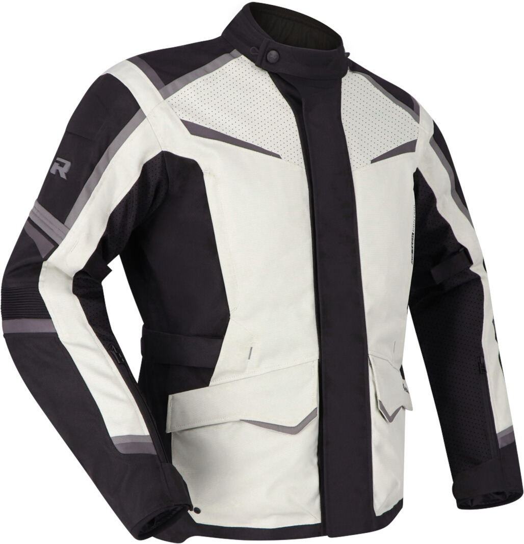 Richa Tundra waterproof Motorcycle Textile Jacket light grey/black L Figure 1