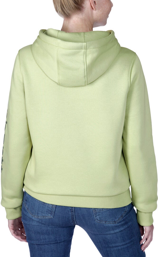 Carhartt Clarksburg Logo Sweat à capuche pour dames Vert clair/vert foncé L Figure 5