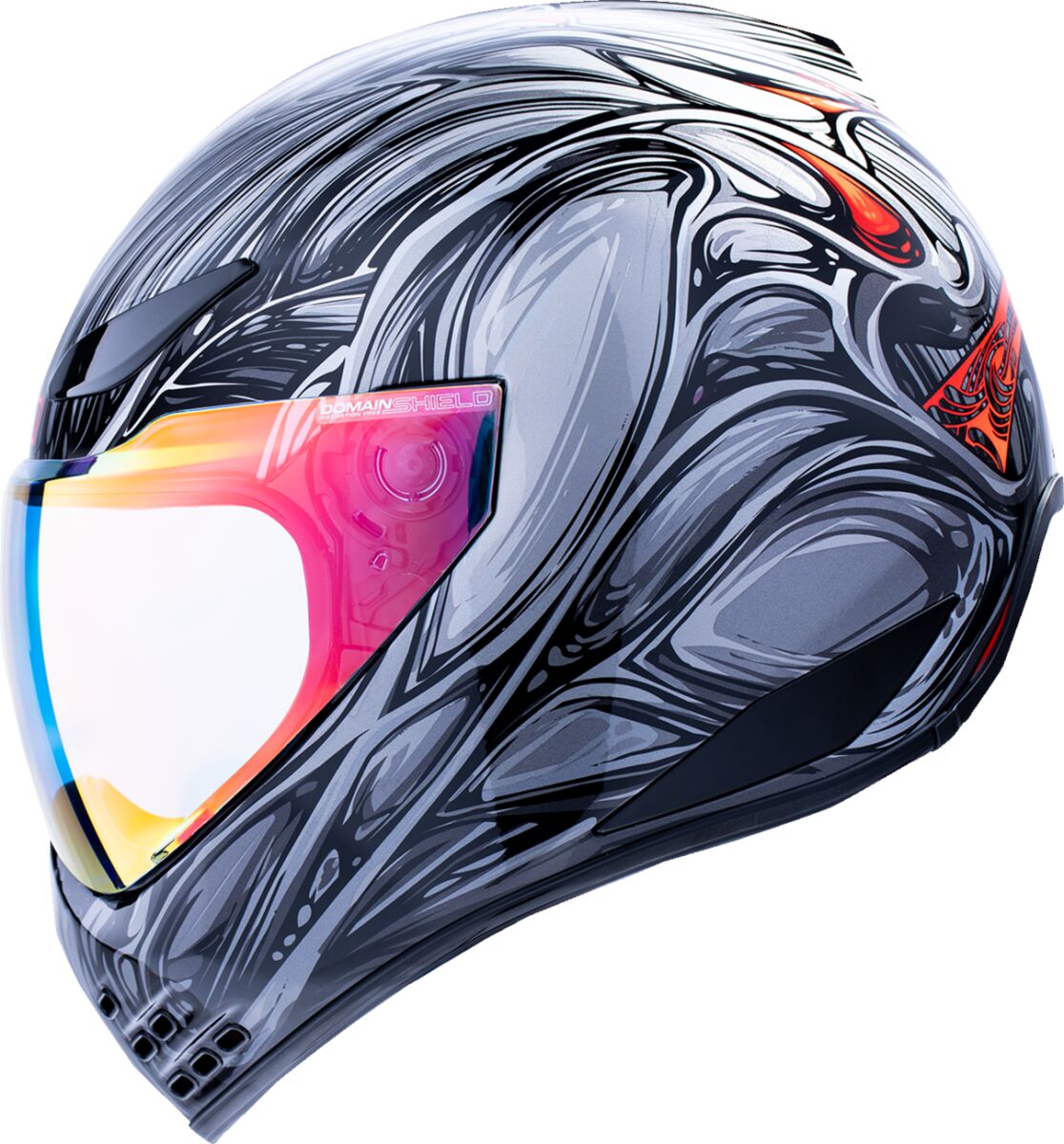 Icon Domain Nouveau Helm Zilver 2XL Figuur 2