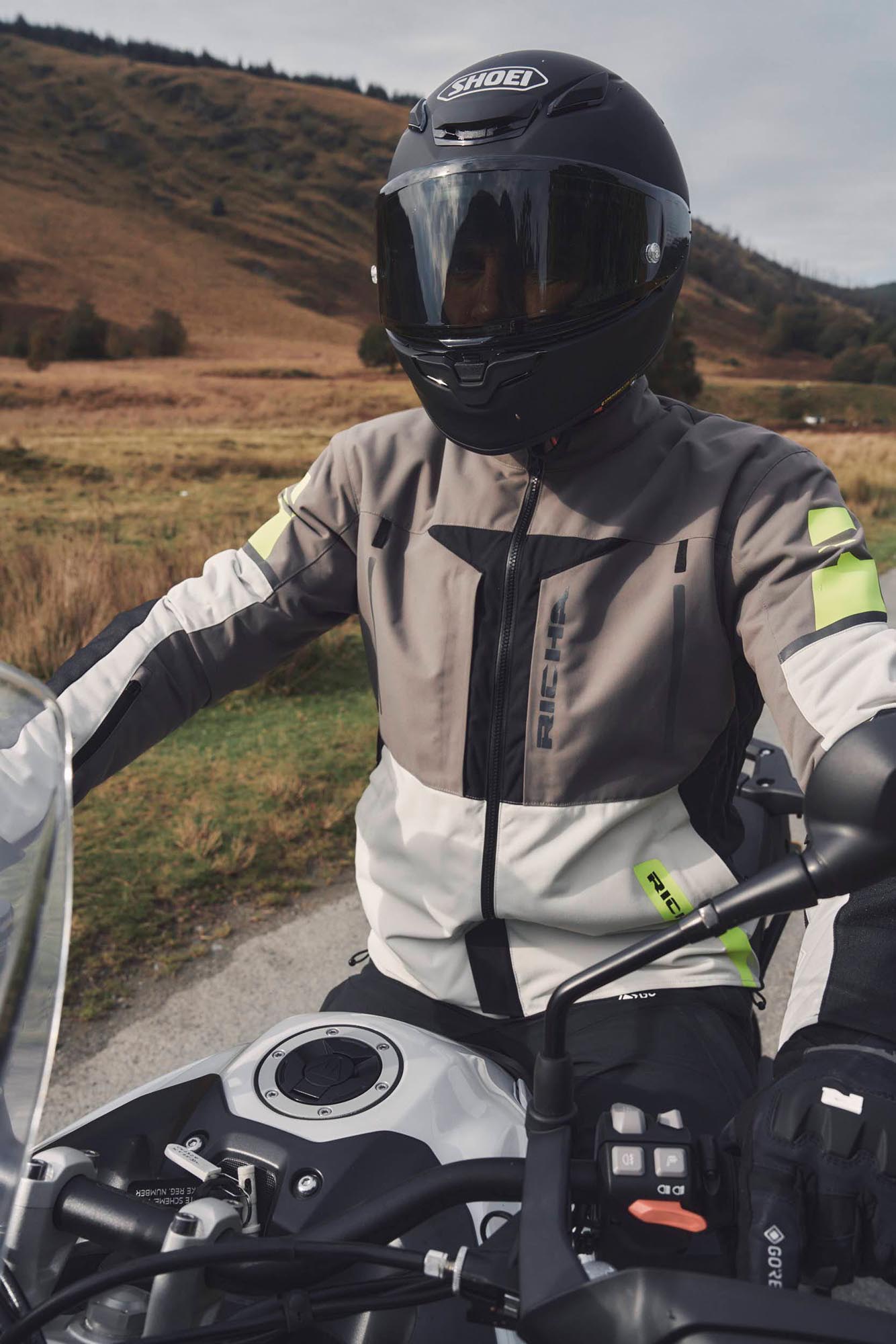 Richa Orion GTX nepromokavá motocyklová textilní bunda šedá/žlutá S Obrázek 15