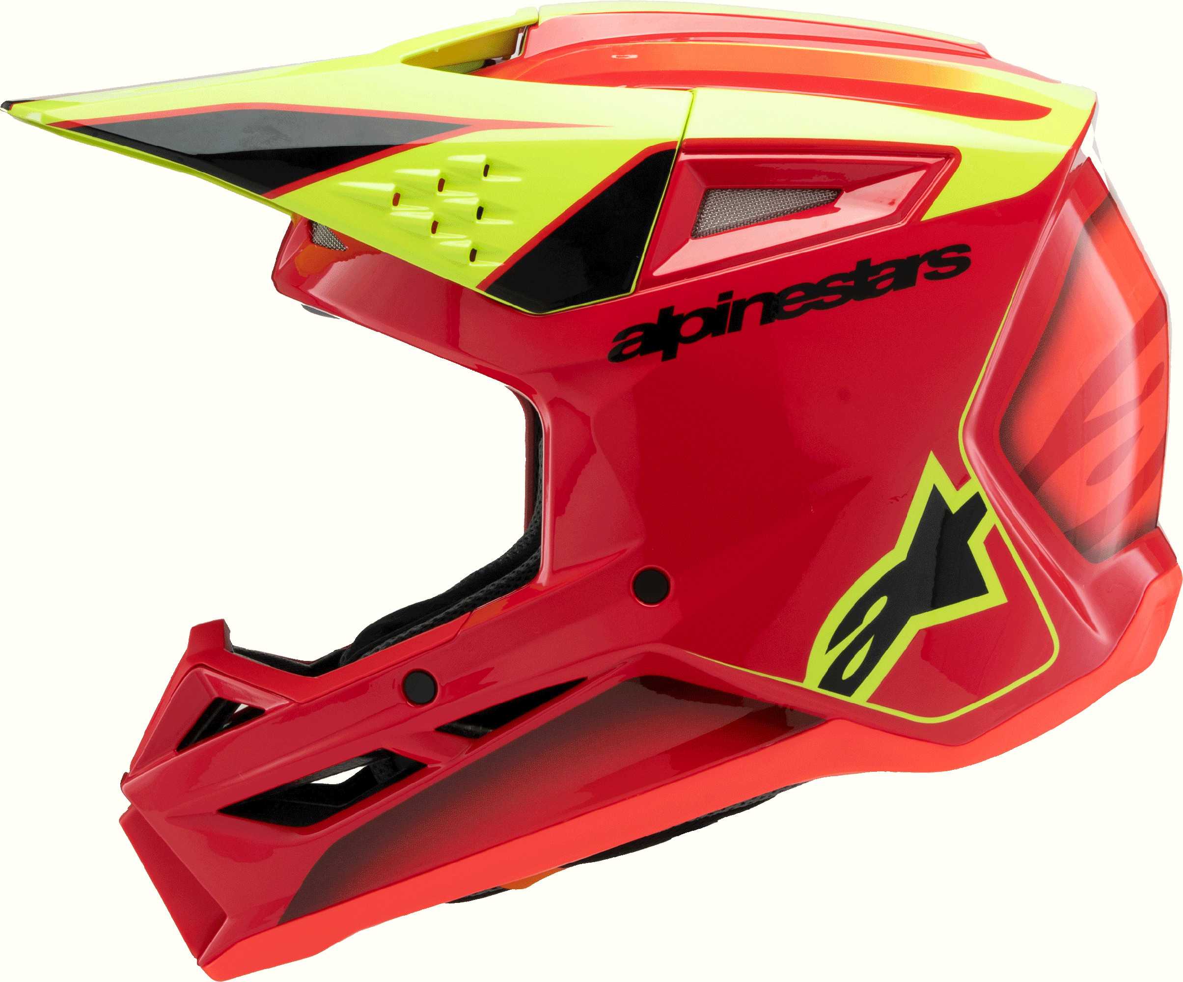 Alpinestars SM3 Fray Cască de motocross pentru tineret Roșu/Galben Y/S (48/49) Figura 4
