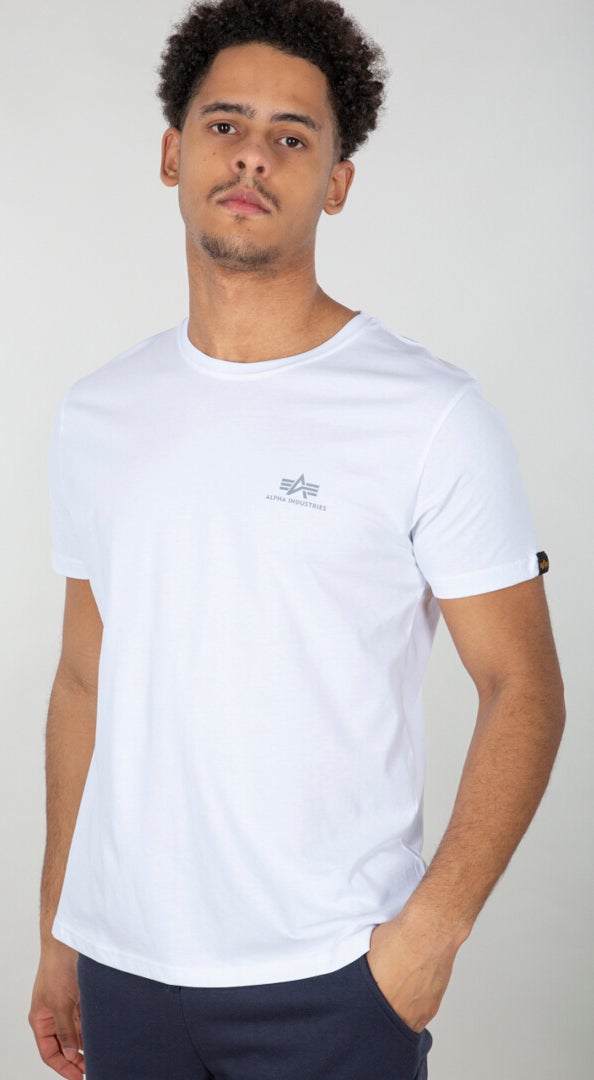 Alpha Industries Backprint Reflective Camiseta Blanco M Figura 1