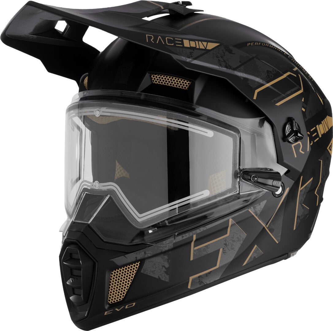FXR Clutch X Evo Snescooter hjelm sort mat/brun M (57/58) Figur 1