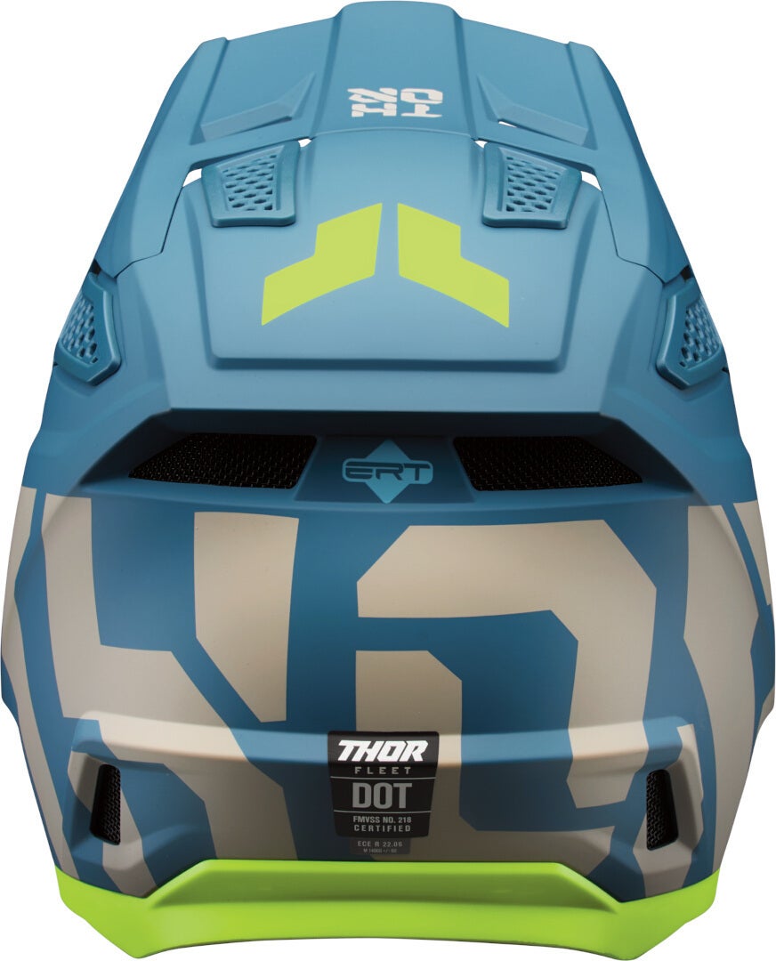 Thor Fleet Forge Motocross Helm blau/neon-gelb M (57/58) Abbildung 3