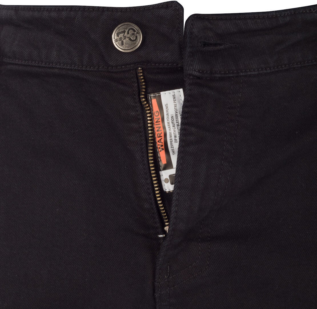 Side view of Segura Cosmic Motorcycle Jeans