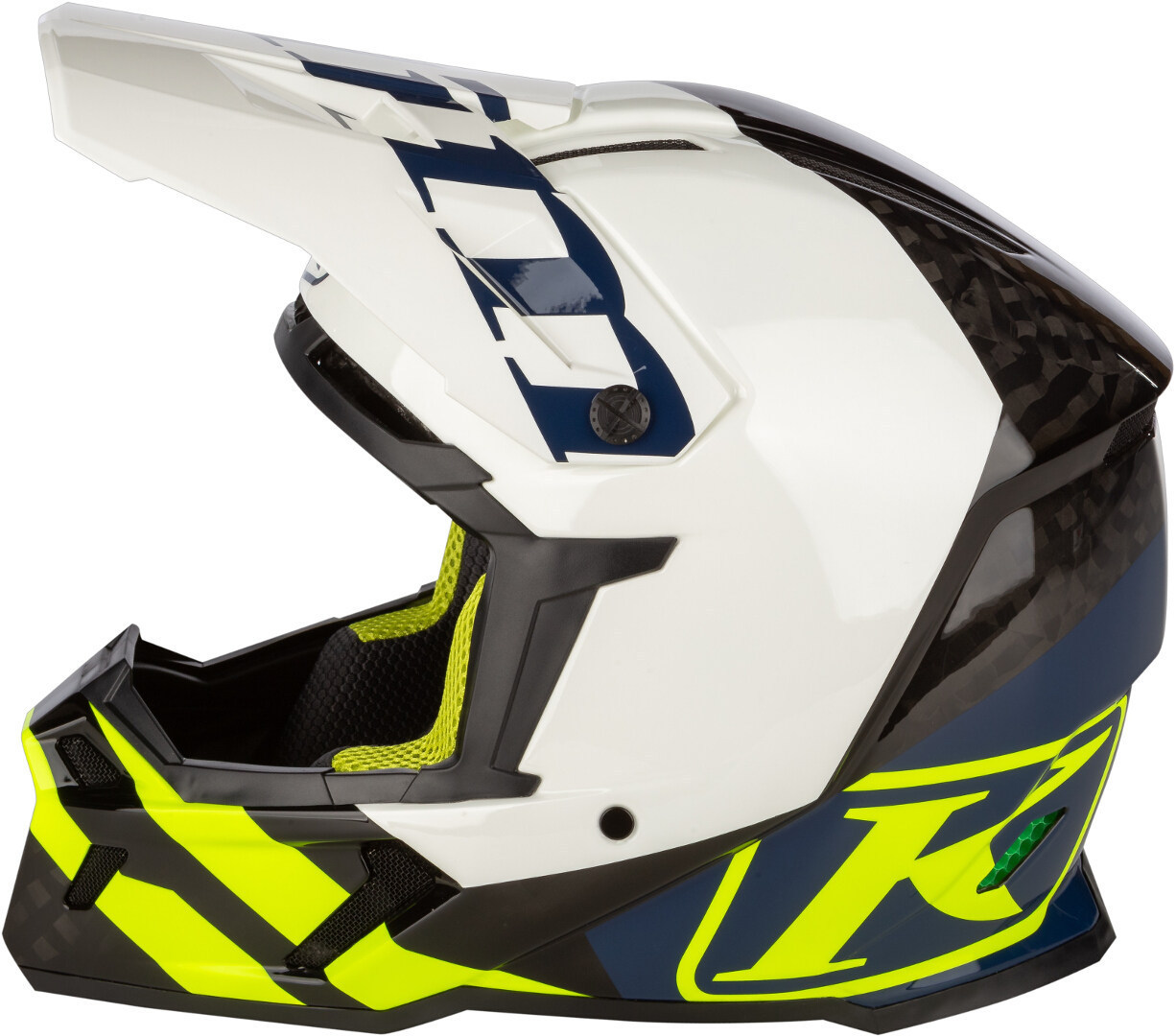 Klim F5 Koroyd Ascent Carbon Cască de motocross Albastru/galben-neon M (56/57) Figura 7