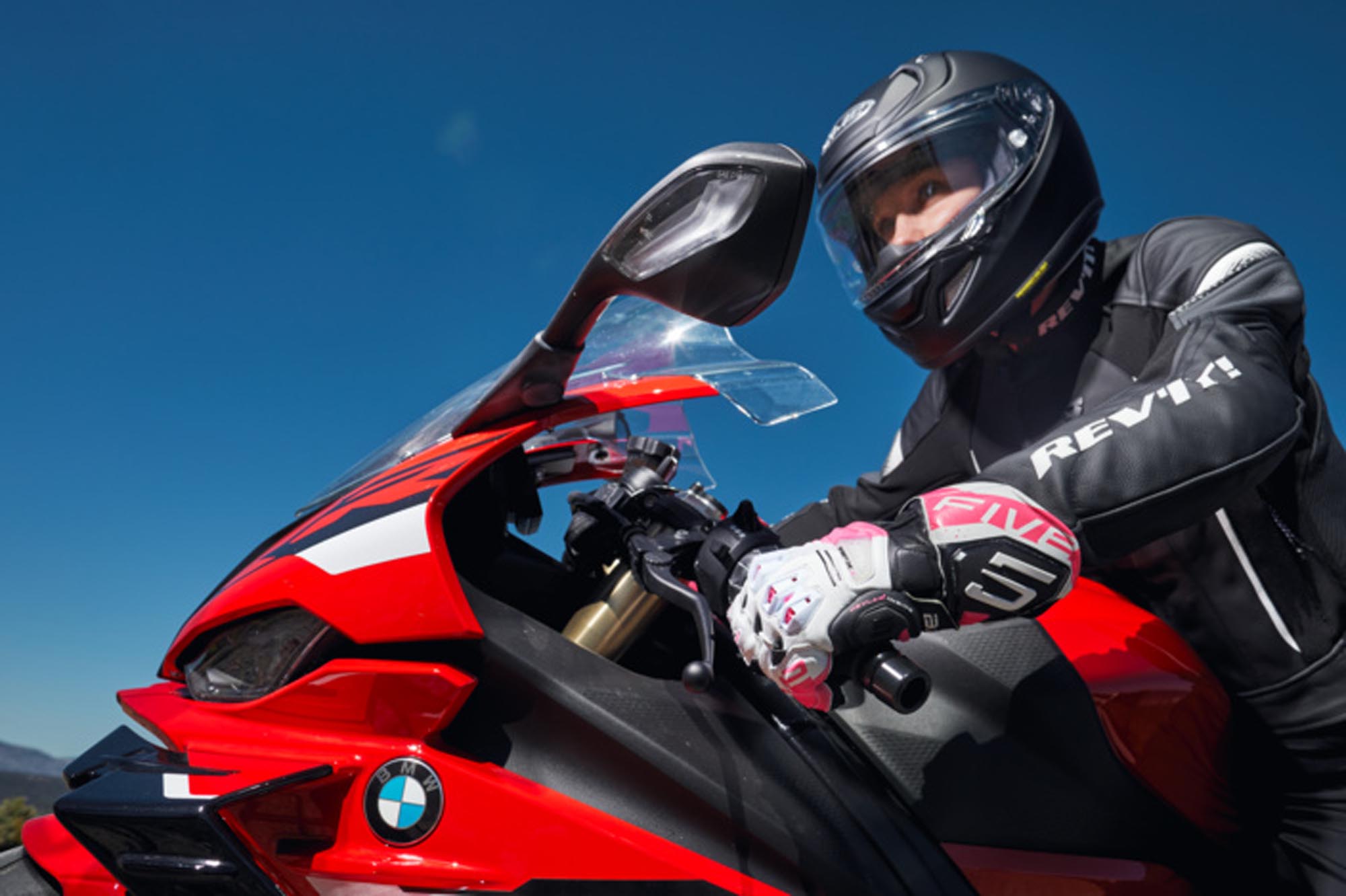 Five RFX1 Evo Damer motorcykelhandskar vit/rosa M Figur 4