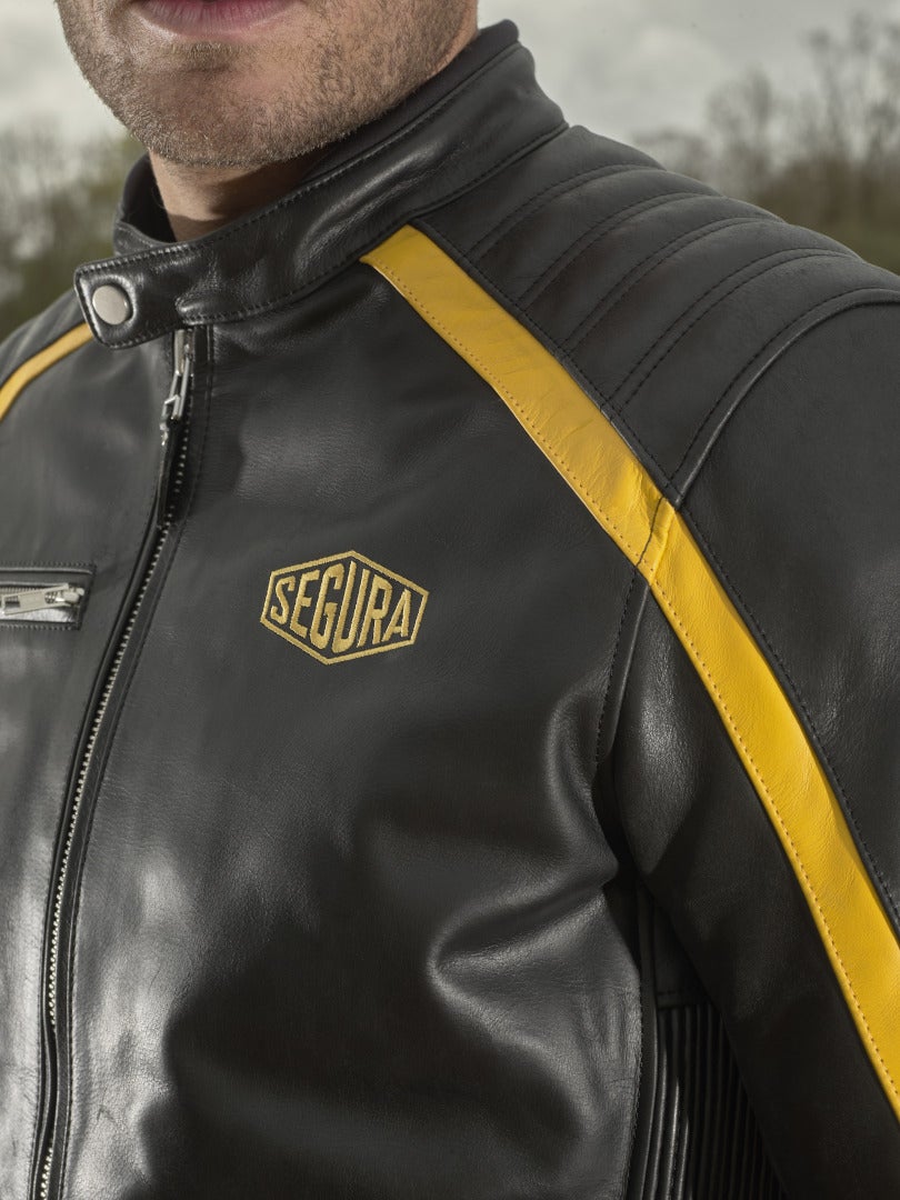 Segura Formula 機車皮夾克 黑色/黃色 4XL 圖5