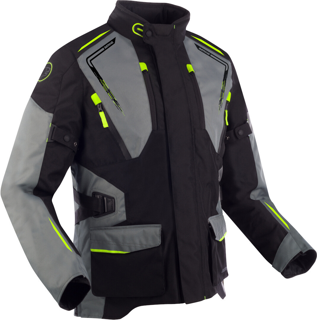 Bering Vision waterproof Motorcycle Textile Jacket black/grey M Figure 1