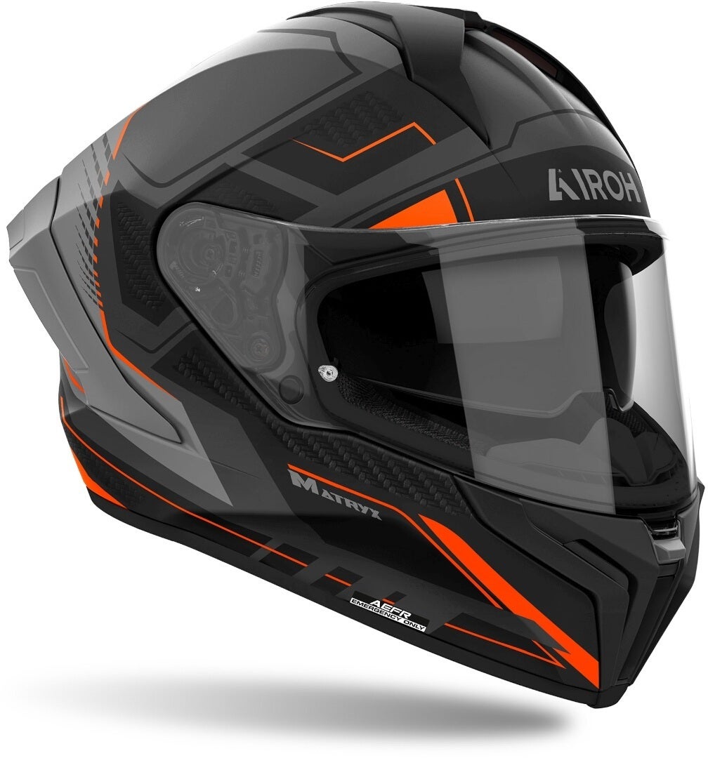 Airoh Matryx Rocket Helm schwarz matt/grau/orange S (55/56) Abbildung 2