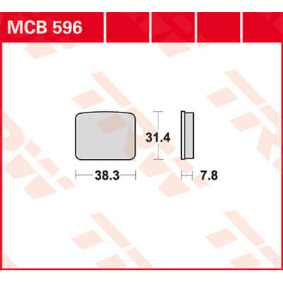 TRW Lucas Bremsbelag MCB596 Figur 1