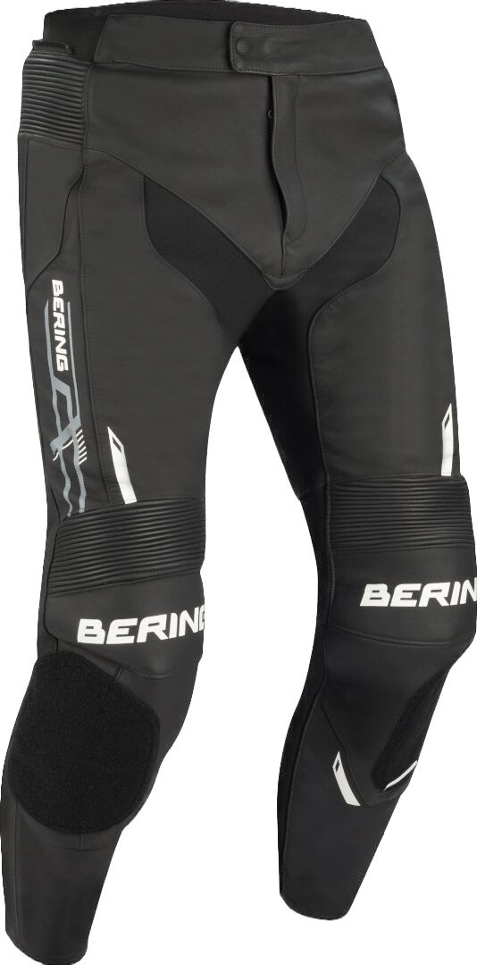 Bering Snap Motorcycle Leather/Textile Pants black/white XXL Figure 1