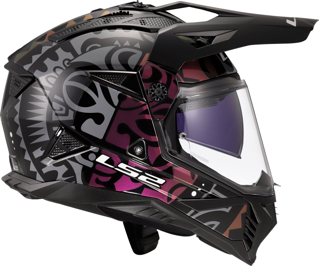 LS2 MX702 Pioneer II Rangi Casco da motocross nero/multicolore M (57/58) Figura 6