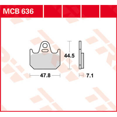 TRW Lucas Bremsbelag MCB636 Figur 1
