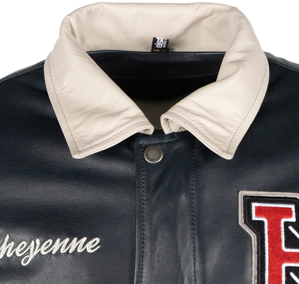 Helstons Cheyenne Motorcycle Leather Jacket blue/cream M Figure 4