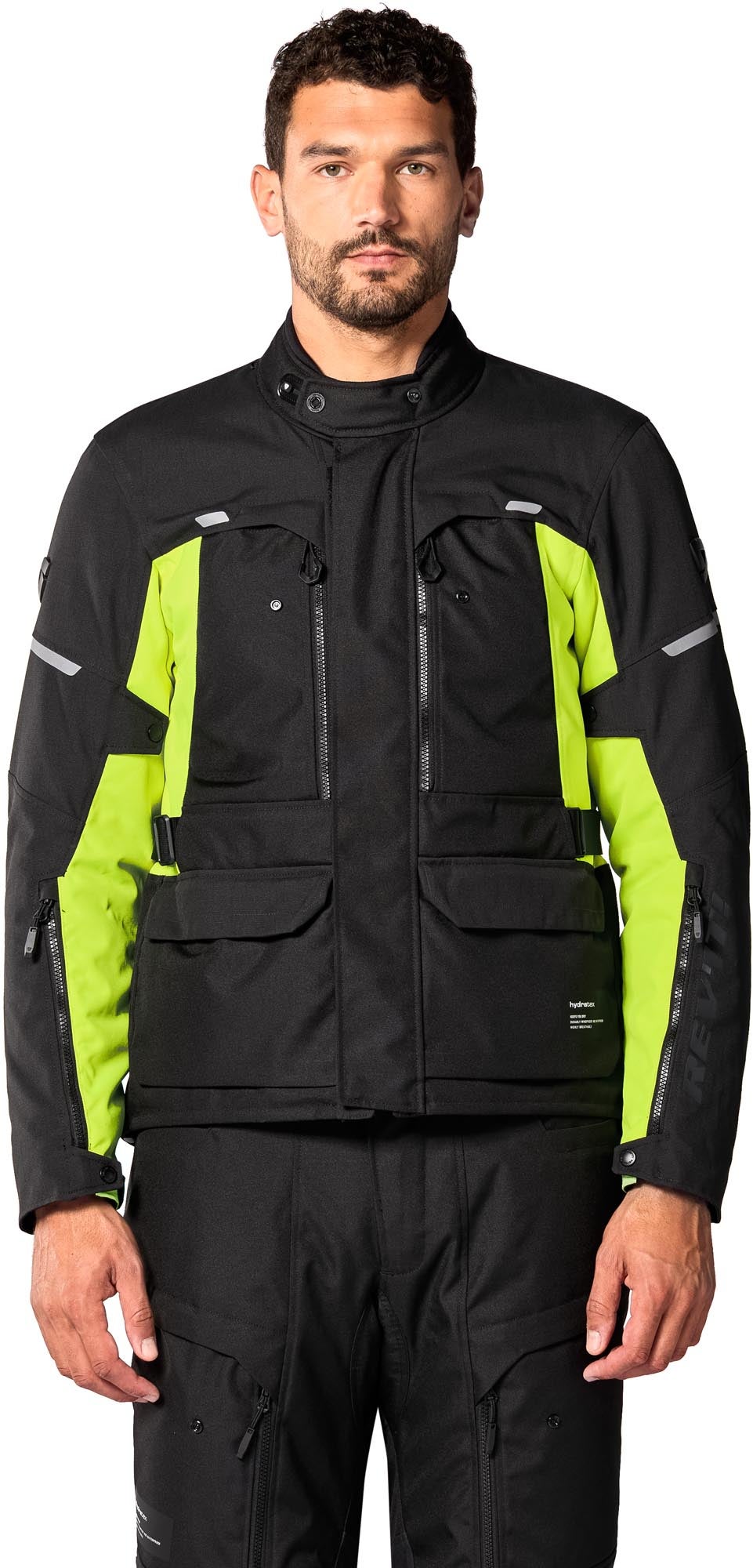 Revit Outback 5 H2O waterproof Motorcycle Textile Jacket black/neon-yellow L Figure 3