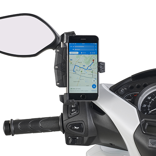 GIVI Universal Navi Halterung für Smartphone für Lenker mit Rohr-Durchmesser von 8 bis 35 mm Figur 4