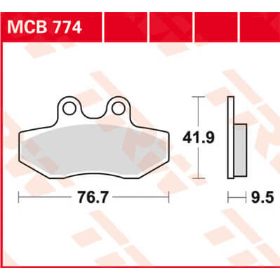 TRW Lucas Bremsbelag MCB774 Figur 1
