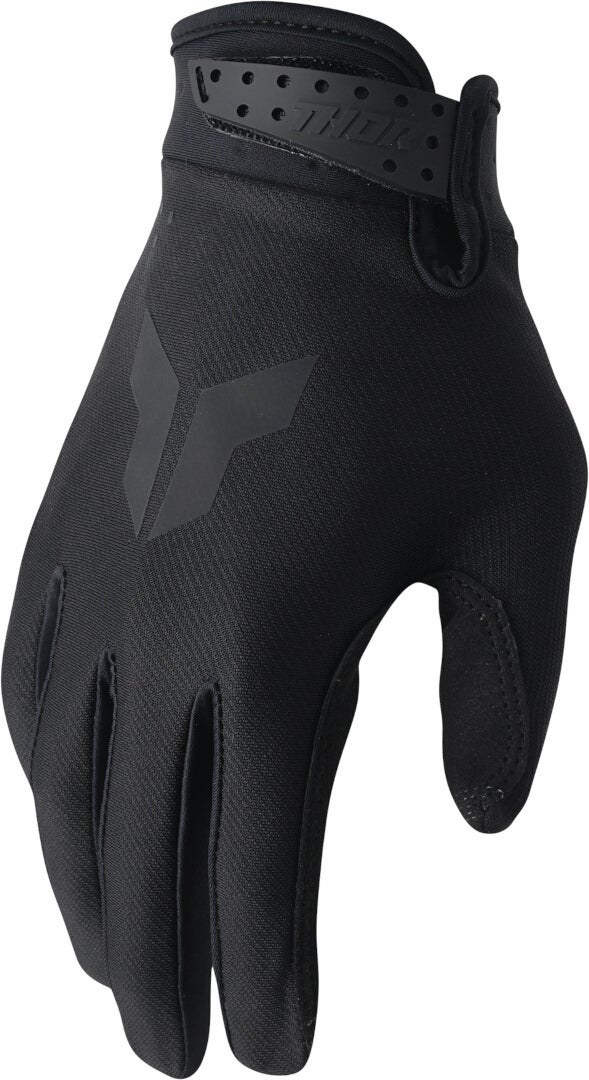 Thor Logo Motocross Handschuhe schwarz S Abbildung 1