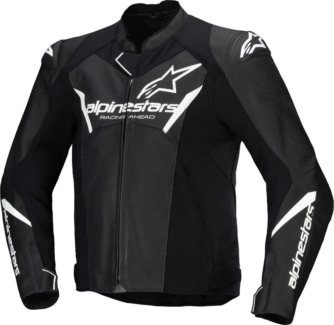 Alpinestars Faster V3 Airflow perforated Motorcycle Leather- / Textile Jacket black/white 54 Figure 1