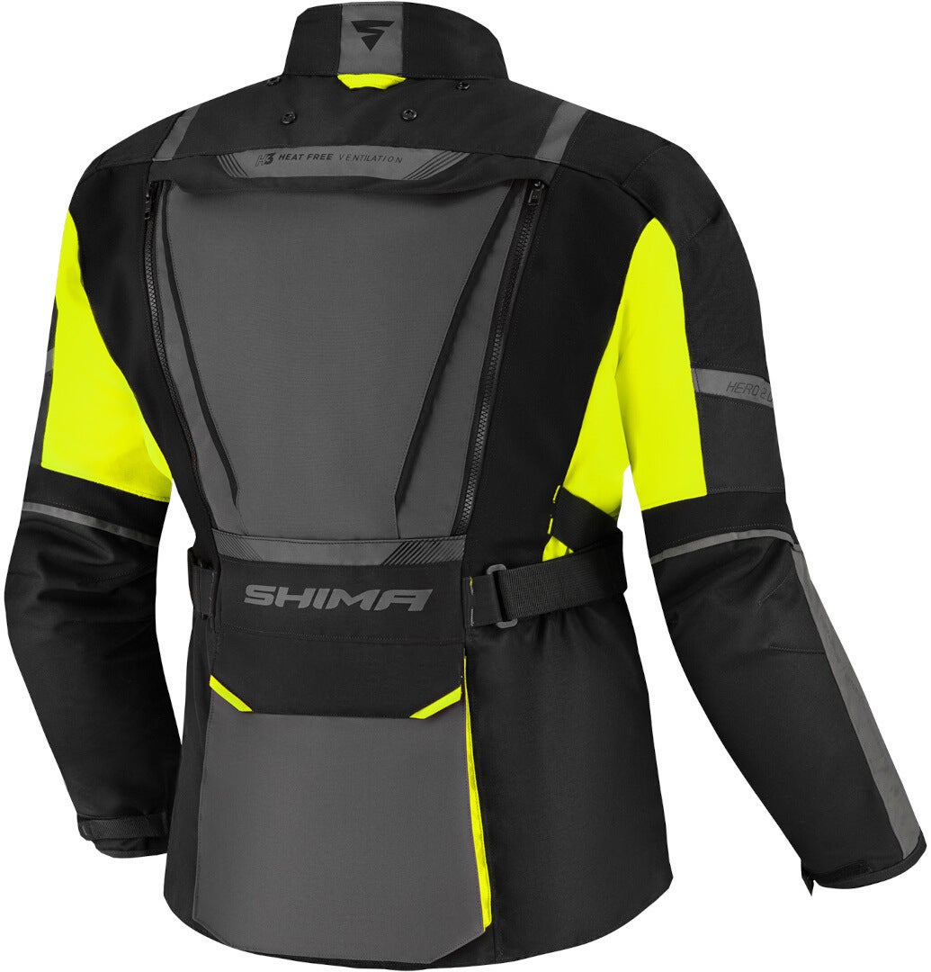 SHIMA Hero 2.0 waterproof Motorcycle Textile Jacket black/yellow M Figure 2