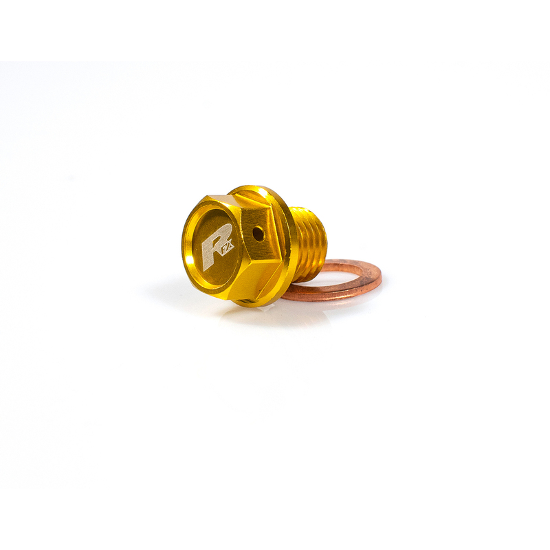 Rfx Yellow Magnetic Drain Bolt (Yellow) [M12 X 10Mm X 1.25}
