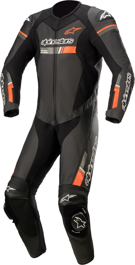 Alpinestars GP Force Chaser Costum de piele de motocicletă One Piece Negru/Roșu 48 Figura 1