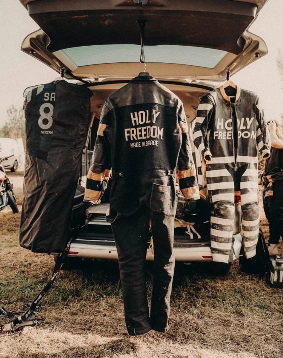 HolyFreedom Tutonero Macacão de ganga de 1 peça S Figura 8