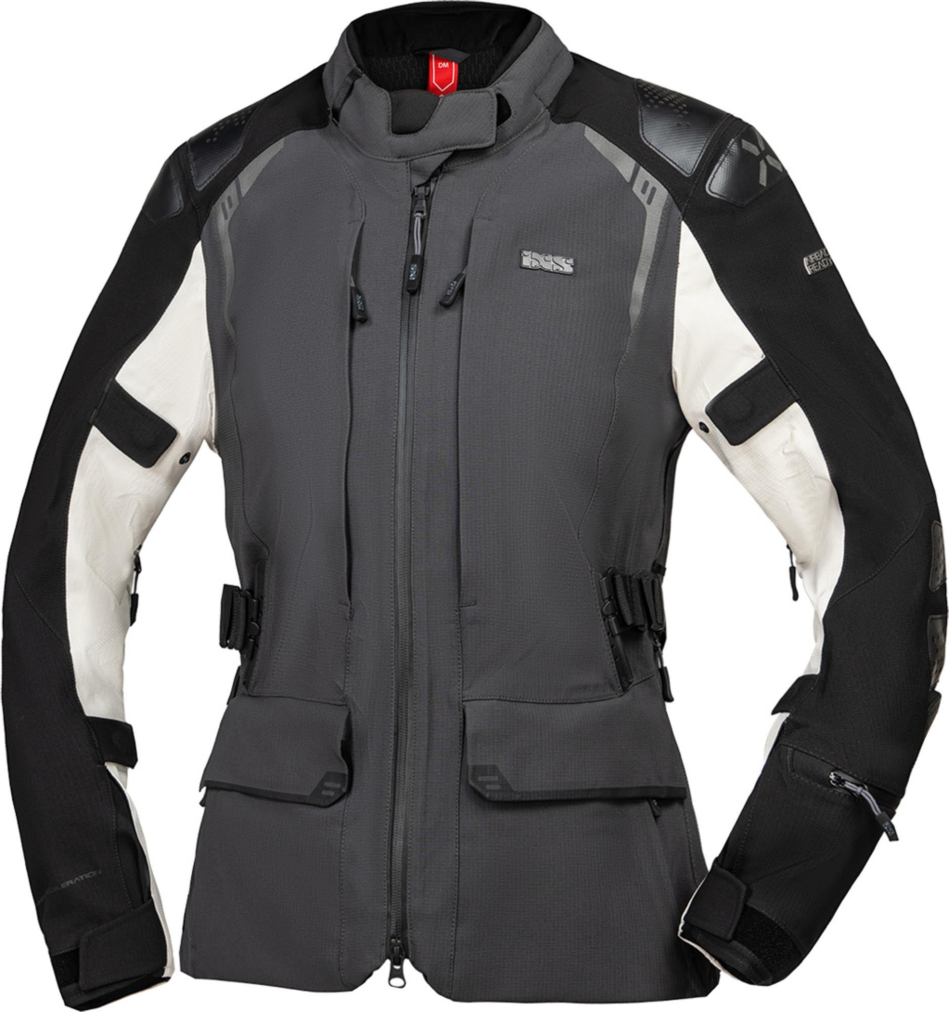 IXS Tourster STX 2.0 waterproof Ladies Motorcycle Textile Jacket light grey/dark grey/black 3XL Figure 1
