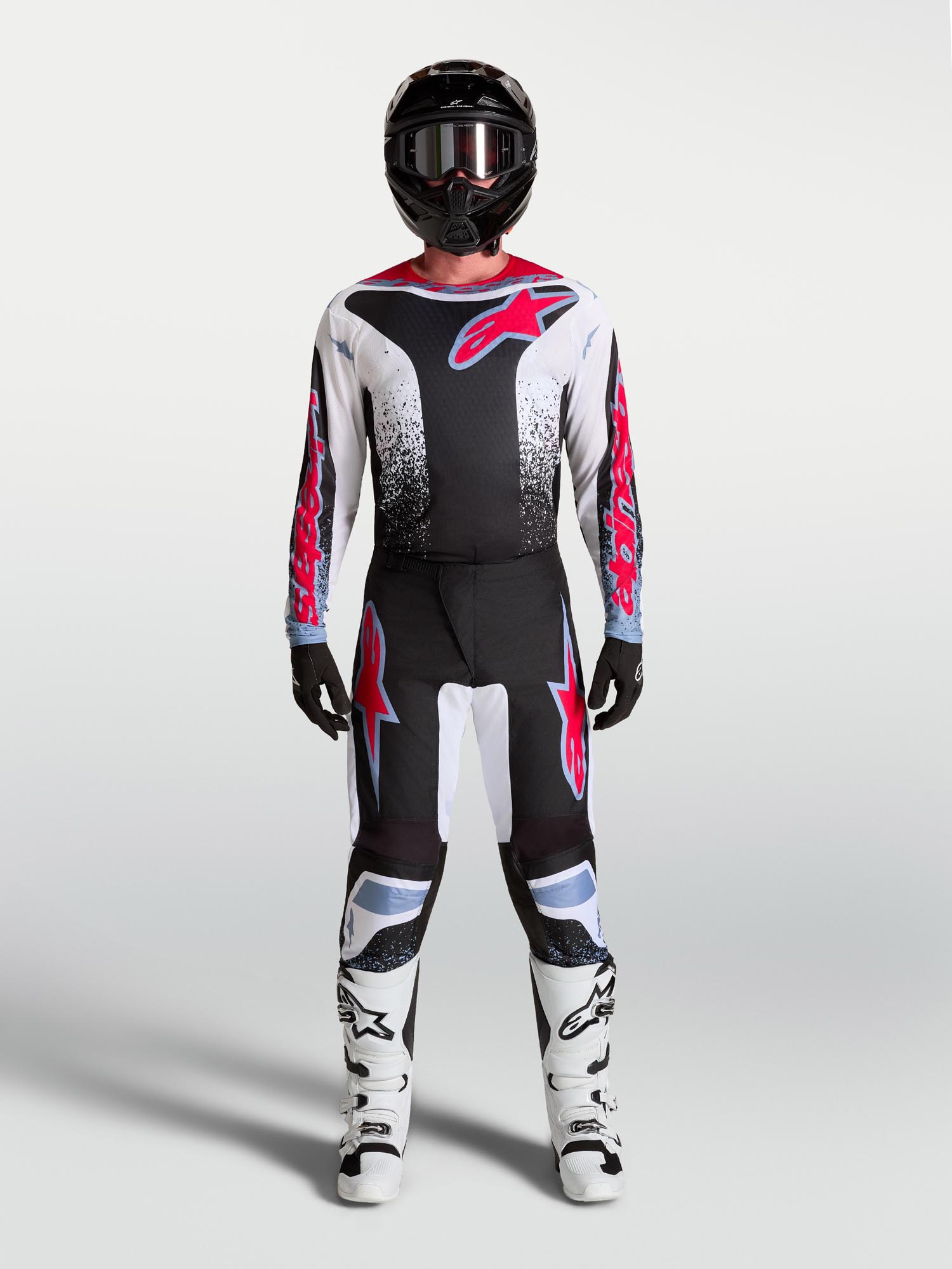 Alpinestars Fluid Drag Motocrosstrøje sort/hvid/rød/blå M Figur 5