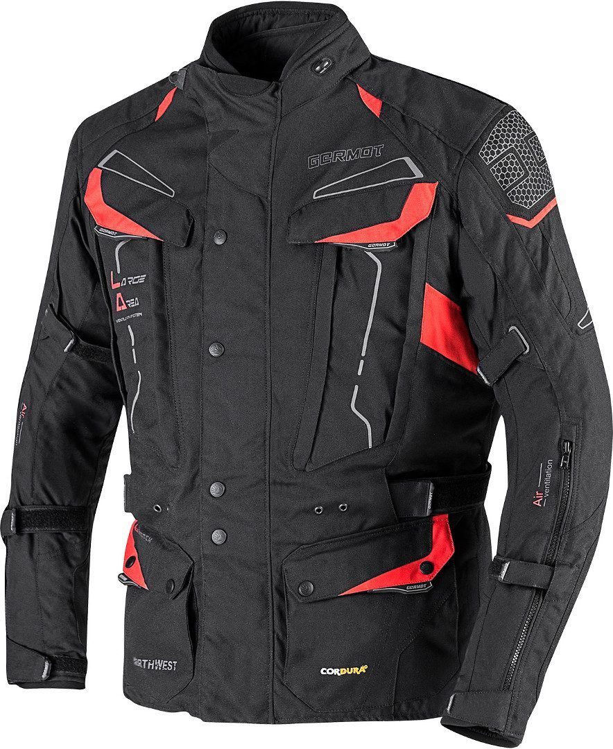 Germot NorthWest Motorrad Textiljacke schwarz/rot M Abbildung 2