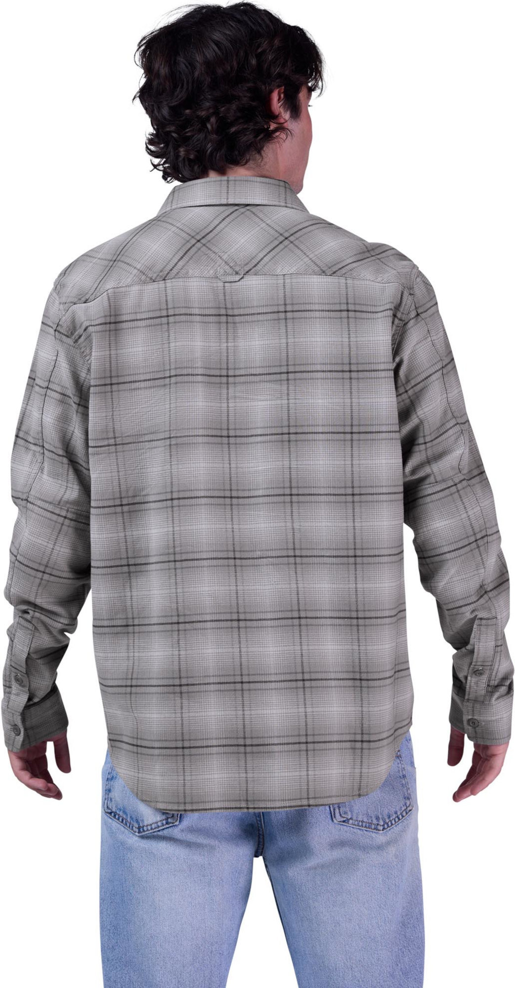 FOX Survivalist Stretch Flannel Shirt light grey L Figure 4