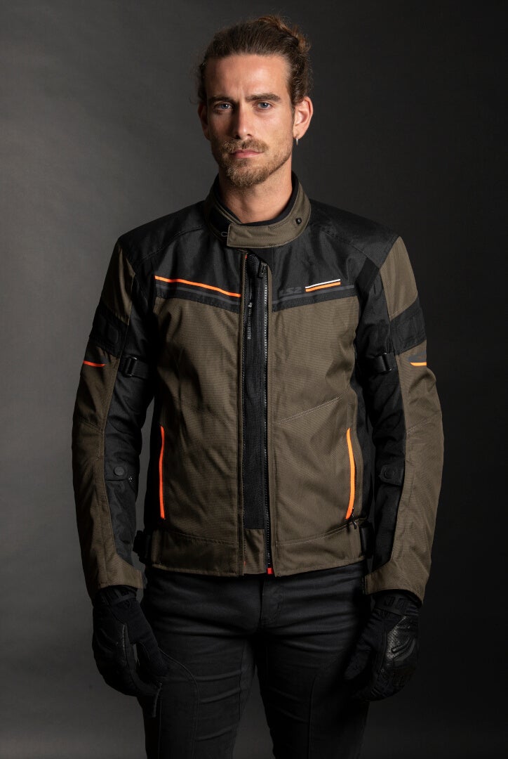 LS2 Shadow waterproof Motorcycle Textile Jacket Khaki/Black XXL Figure 3
