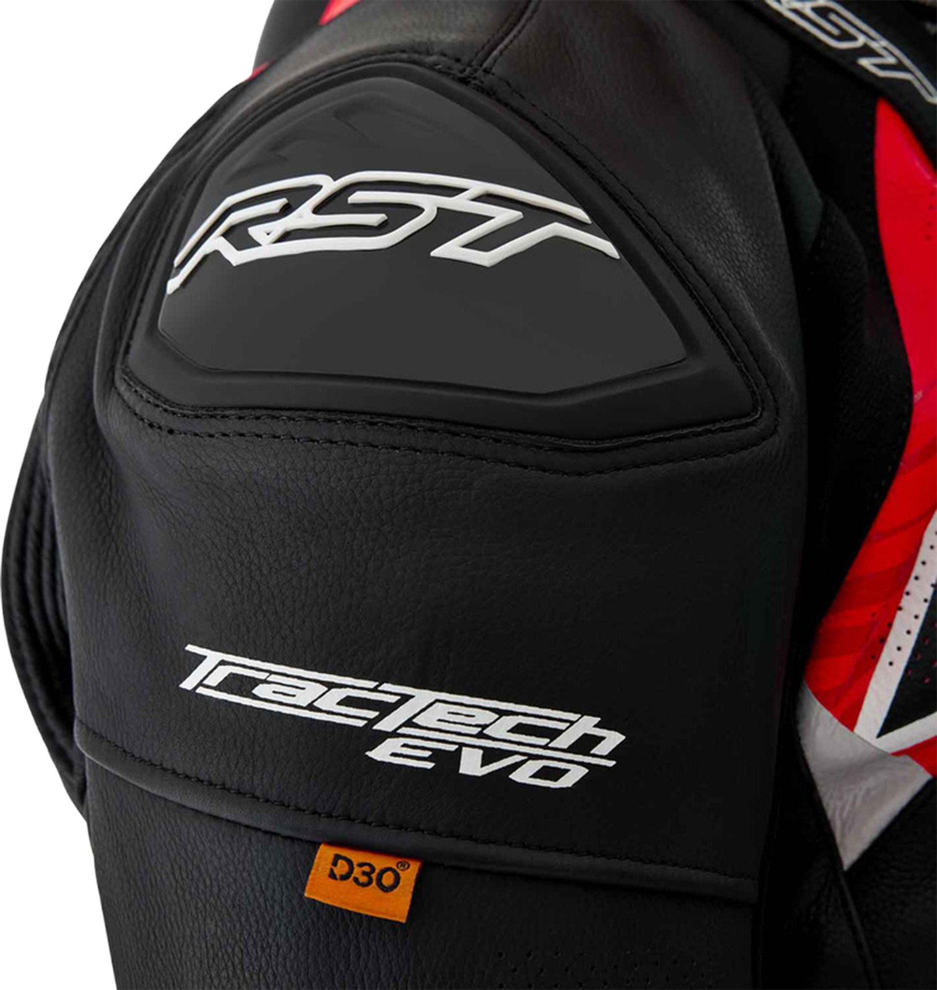 RST Tractech Evo D3O Veste en cuir moto noir/rouge 56 Figure 3